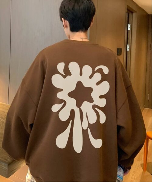 セール】フラワーモチーフグラフィックスウェット（スウェット