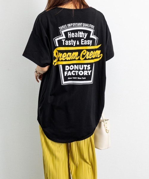 セール】チュニックロンT 半袖 ロングtシャツ夏（Tシャツ
