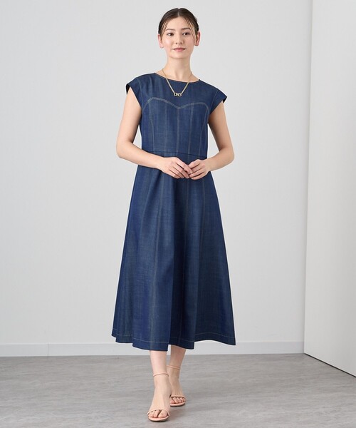 ANAYI（アナイ）の「デニムライクフレア ワンピース（ワンピース