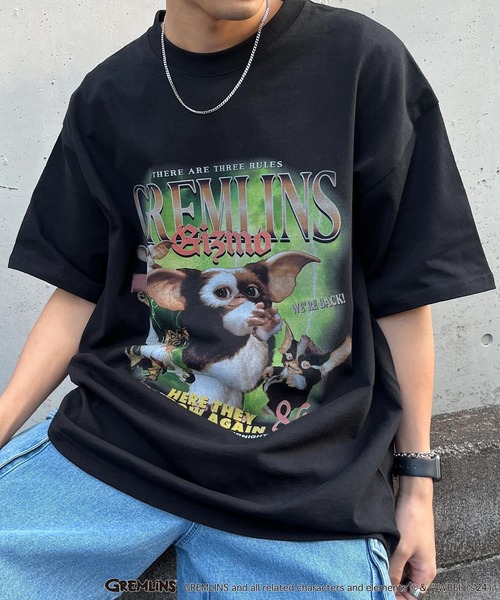 ADPOSION(アドポーション)の「【GREMLINS / グレムリン】ヴィンテージ風フォトプリントTシャツ(Tシャツ/カットソー・レディース・ブラック/ホワイト×ブラック/ホワイト/チャコールグレー・MEDIUM/LARGE/X-LARGE)」の5枚目の写真