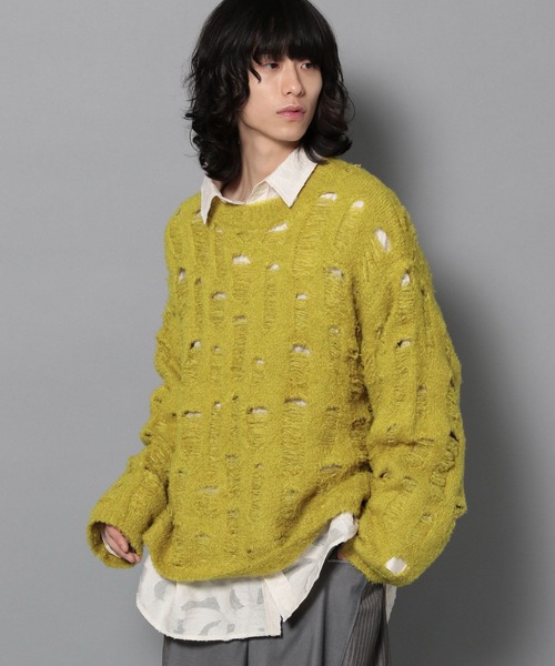 Anui(アニュイ)の「【UNISEX/選べる着丈】ジャガードフラワーシャツ(シャツ/ブラウス・レディース・オフホワイト/イエロー・SMALL/MEDIUM)」の16枚目の写真