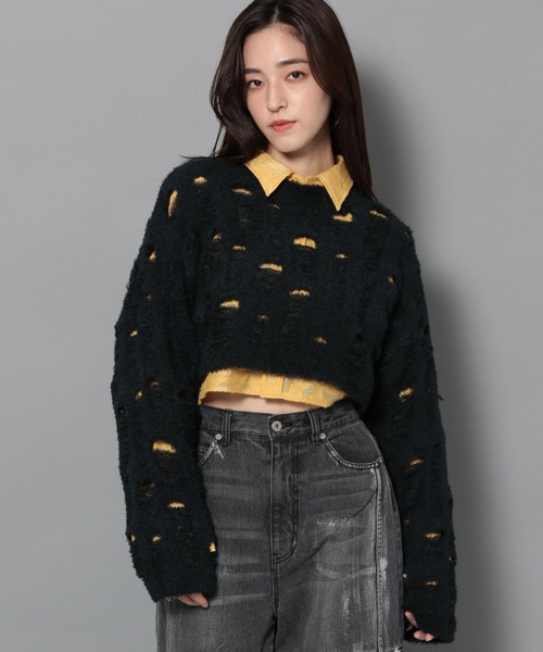 Anui(アニュイ)の「【UNISEX/選べる着丈】ジャガードフラワーシャツ(シャツ/ブラウス・レディース・オフホワイト/イエロー・SMALL/MEDIUM)」の22枚目の写真