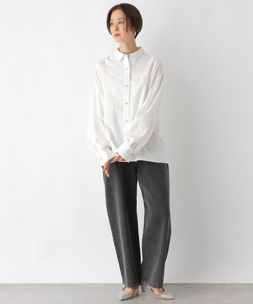 LEPSIM(レプシィム)の「袖シャーリングシャツ 104111(シャツ/ブラウス・レディース・ネイビー/ブルー/オフホワイト・FREE)」の5枚目の写真