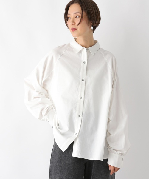 LEPSIM(レプシィム)の「袖シャーリングシャツ 104111(シャツ/ブラウス・レディース・ネイビー/ブルー/オフホワイト・FREE)」の7枚目の写真