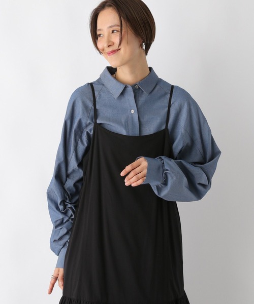 LEPSIM(レプシィム)の「袖シャーリングシャツ 104111(シャツ/ブラウス・レディース・ネイビー/ブルー/オフホワイト・FREE)」の17枚目の写真