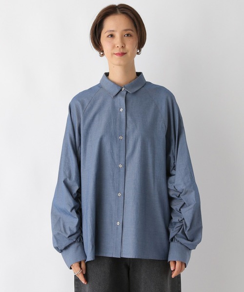 LEPSIM(レプシィム)の「袖シャーリングシャツ 104111(シャツ/ブラウス・レディース・ネイビー/ブルー/オフホワイト・FREE)」の18枚目の写真