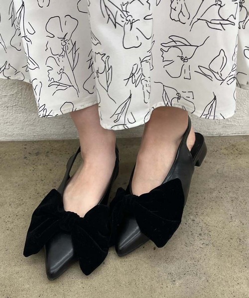 one after another NICE CLAUP(ワンアフターアナザーナイスクラップ)の「バックベルトリボンパンプス/ribbon collection(パンプス・レディース・ブラック/ブラック系その他/シルバー・L/M/S)」の17枚目の写真