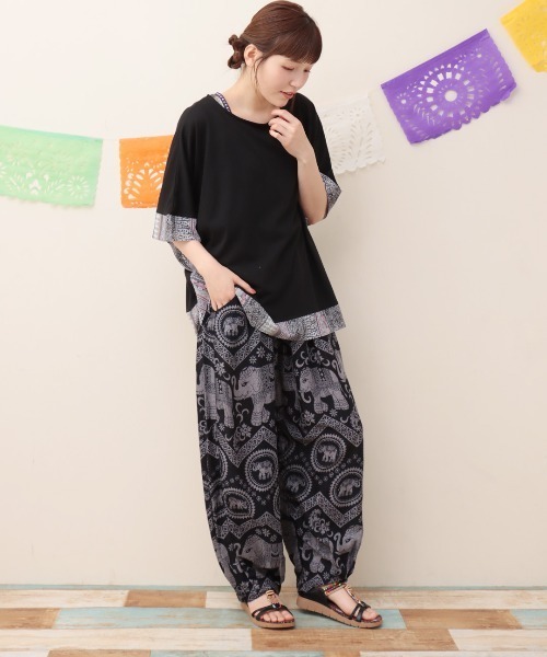 チチカカ(チチカカ)の「タイ柄バルーンパンツ(その他パンツ・レディース・ブラック/ブラウン/ネイビー・MEDIUM/LARGE)」の6枚目の写真