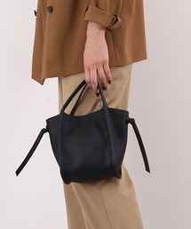 ソフトフェイクレザーパイピングハンドル2WAYミニトート
