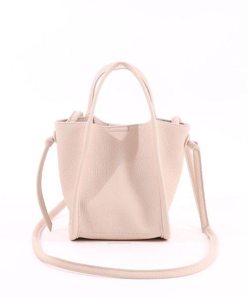 COOCO(クーコ)の「ソフトフェイクレザーパイピングハンドル2WAYミニトート(トートバッグ・レディース・ライトグレー/ブラック/アイボリー/グレー系その他・9)」の5枚目の写真