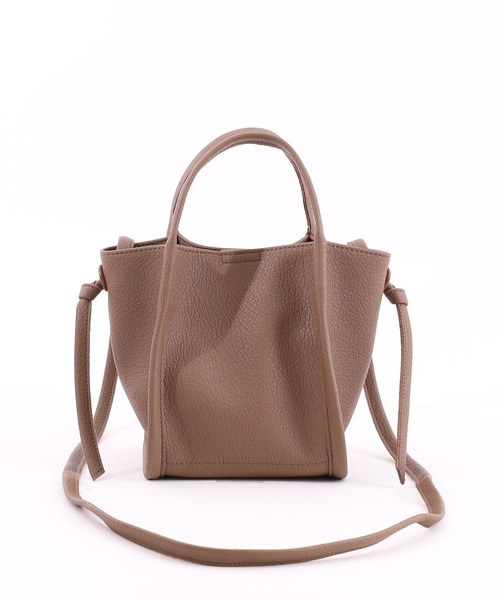 COOCO(クーコ)の「ソフトフェイクレザーパイピングハンドル2WAYミニトート(トートバッグ・レディース・ライトグレー/ブラック/アイボリー/グレー系その他・9)」の14枚目の写真