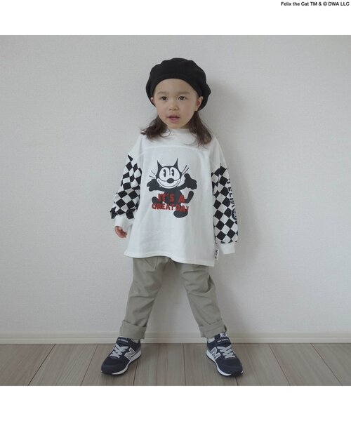 Tシャツ・カットソー TWIN CAT FACE HAFE TEE(2 COLOR) セール】【フィリックス・ザ・キャット】2柄2色Tシャツ（Tシャツ