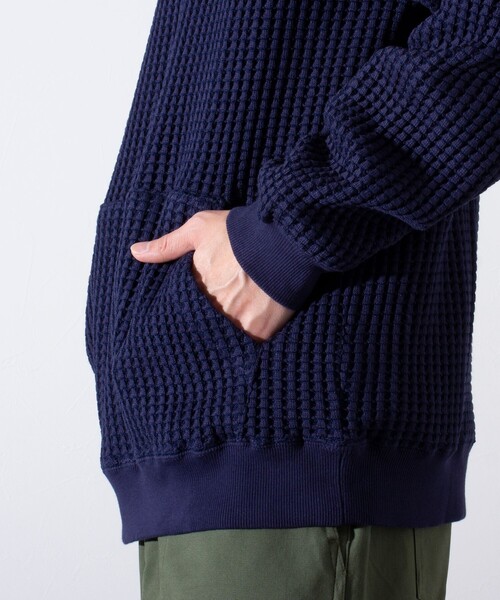 GLOSTER(グロスター)の「【GLOSTER/グロスター】フレンチブルドッグ刺繍 オニワッフルパーカー(パーカー・メンズ・イエロー/ネイビー/ベージュ・M/L/S)」の16枚目の写真