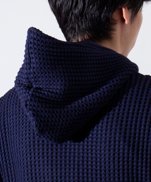 GLOSTER(グロスター)の「【GLOSTER/グロスター】フレンチブルドッグ刺繍 オニワッフルパーカー(パーカー・メンズ・イエロー/ネイビー/ベージュ・M/L/S)」の17枚目の写真