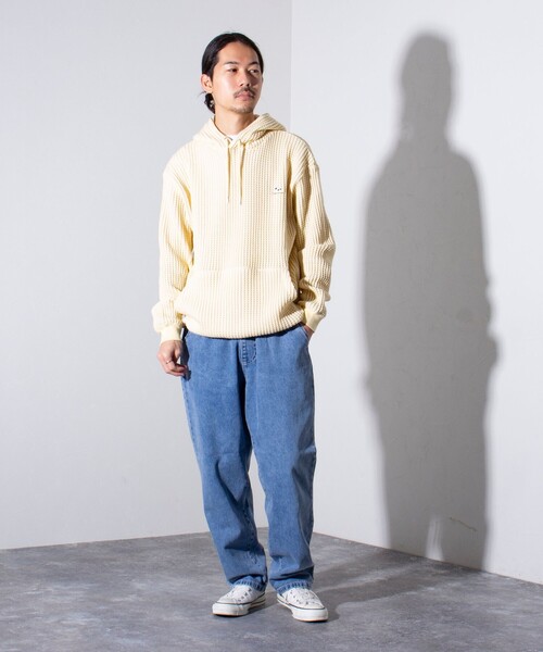 GLOSTER(グロスター)の「【GLOSTER/グロスター】フレンチブルドッグ刺繍 オニワッフルパーカー(パーカー・メンズ・イエロー/ネイビー/ベージュ・M/L/S)」の18枚目の写真