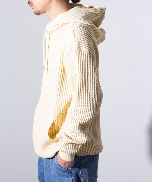 GLOSTER(グロスター)の「【GLOSTER/グロスター】フレンチブルドッグ刺繍 オニワッフルパーカー(パーカー・メンズ・イエロー/ネイビー/ベージュ・M/L/S)」の20枚目の写真