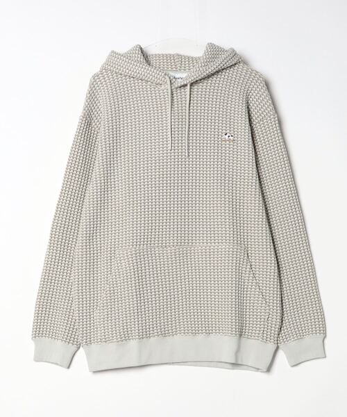 GLOSTER(グロスター)の「【GLOSTER/グロスター】フレンチブルドッグ刺繍 オニワッフルパーカー(パーカー・メンズ・イエロー/ネイビー/ベージュ・M/L/S)」の4枚目の写真