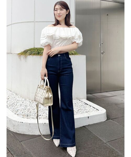 MERCURYDUO（マーキュリーデュオ）の「バックリボンバルーンブラウス（シャツ/ブラウス・レディース・ブラック/オフホワイト/オレンジ/ブルー・FREE）」の7枚目の写真