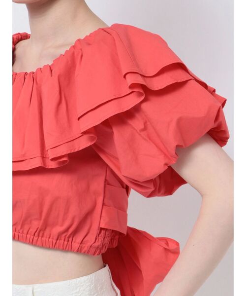 MERCURYDUO（マーキュリーデュオ）の「バックリボンバルーンブラウス（シャツ/ブラウス・レディース・ブラック/オフホワイト/オレンジ/ブルー・FREE）」の13枚目の写真