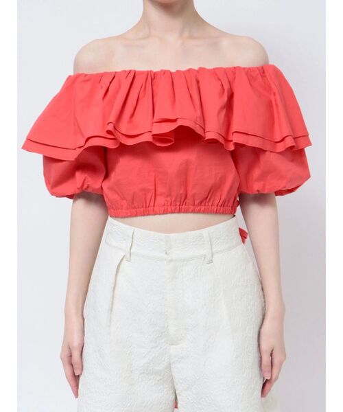 MERCURYDUO（マーキュリーデュオ）の「バックリボンバルーンブラウス（シャツ/ブラウス・レディース・ブラック/オフホワイト/オレンジ/ブルー・FREE）」の16枚目の写真