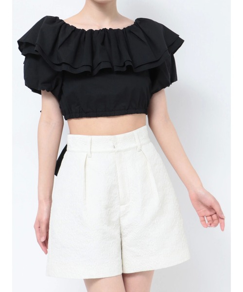 MERCURYDUO（マーキュリーデュオ）の「バックリボンバルーンブラウス（シャツ/ブラウス・レディース・ブラック/オフホワイト/オレンジ/ブルー・FREE）」の3枚目の写真