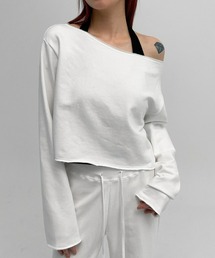 [MADE] ベラーディSET - ボートネックオフショルダークロップ長袖Tシャツ