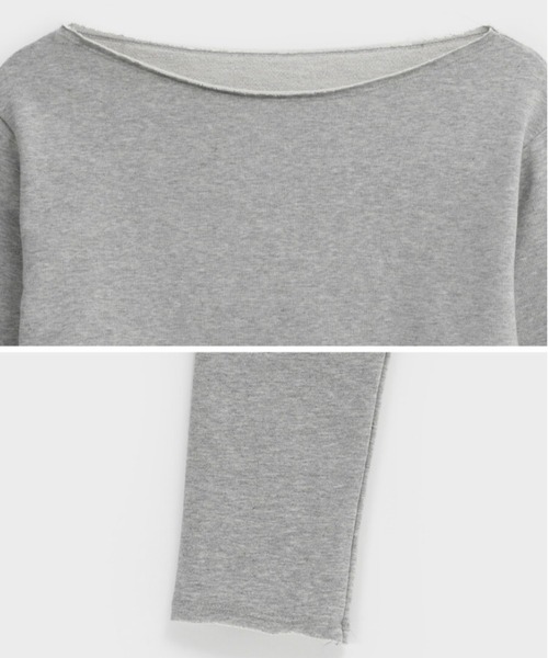 BLACKUP（ブラックアップ）の「[MADE] ベラーディSET - ボートネックオフショルダークロップ長袖Tシャツ（Tシャツ/カットソー・レディース・ホワイト/グレー/ブラック・FREE）」の9枚目の写真