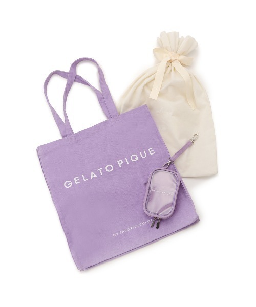 gelato pique(ジェラートピケ)の「【ラッピング済み】ホビートートバッグ&キャリーポーチSET(トートバッグ・レディース・レッド/ピンク/パープル/ブラック/オフホワイト/グリーン/ブルー/イエロー・FREE)」の6枚目の写真