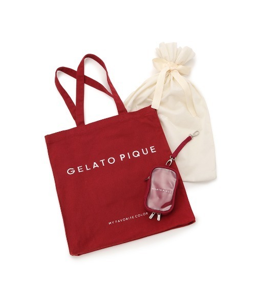 gelato pique(ジェラートピケ)の「【ラッピング済み】ホビートートバッグ&キャリーポーチSET(トートバッグ・レディース・レッド/ピンク/パープル/ブラック/オフホワイト/グリーン/ブルー/イエロー・FREE)」の8枚目の写真