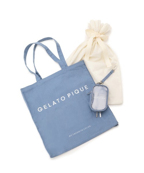 gelato pique(ジェラートピケ)の「【ラッピング済み】ホビートートバッグ&キャリーポーチSET(トートバッグ・レディース・レッド/ピンク/パープル/ブラック/オフホワイト/グリーン/ブルー/イエロー・FREE)」の5枚目の写真