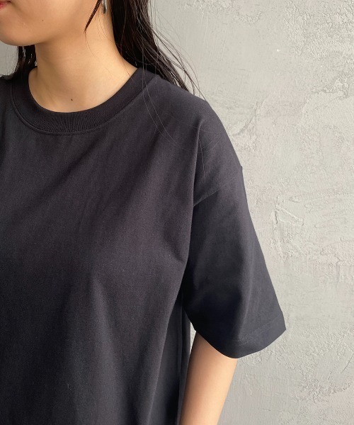 HANES（ヘインズ）の「【WEB限定】[HANES/ヘインズ] BEEFY ショートスリーブパックTシャツ（Tシャツ/カットソー・レディース・ブラック/オリーブ/ライトベージュ/グレー/ダークグリーン/ホワイト/レッド/ダークグレー/ネイビー/パープル・XS/S/M/L/XL）」の18枚目の写真