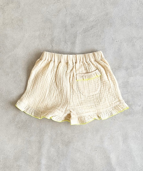 CALMIA(カルミア)の「Wガーゼフリルキュロットパンツ(80~150cm)(その他パンツ・キッズ・ライトブルー/ラベンダー/レッド/オフホワイト・150/140/130/120/110/100/90/80)」の5枚目の写真