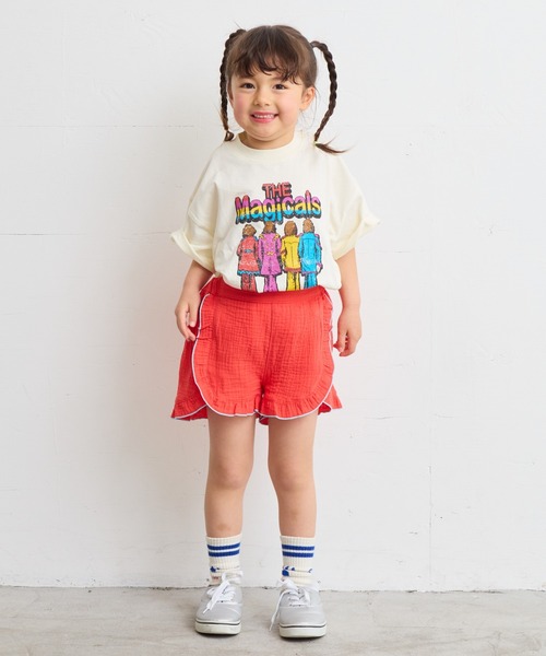 CALMIA(カルミア)の「Wガーゼフリルキュロットパンツ(80~150cm)(その他パンツ・キッズ・ライトブルー/ラベンダー/レッド/オフホワイト・150/140/130/120/110/100/90/80)」の11枚目の写真