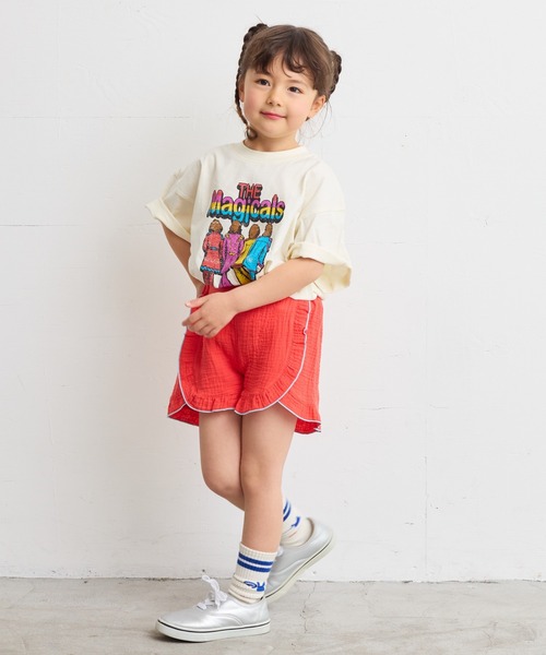 CALMIA(カルミア)の「Wガーゼフリルキュロットパンツ(80~150cm)(その他パンツ・キッズ・ライトブルー/ラベンダー/レッド/オフホワイト・150/140/130/120/110/100/90/80)」の14枚目の写真