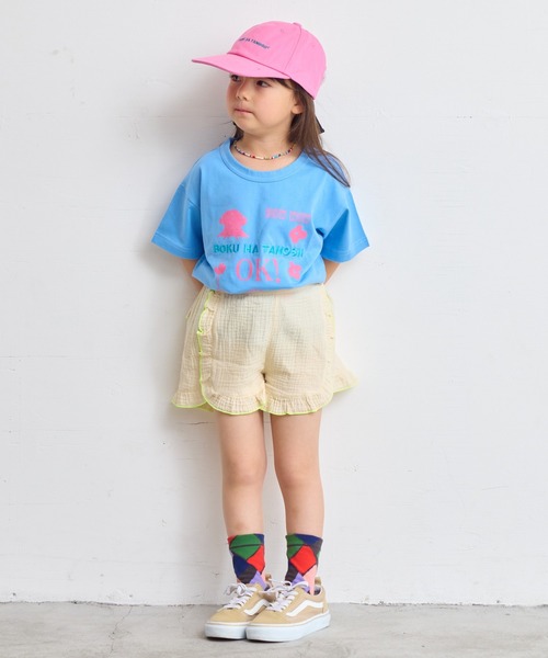 CALMIA(カルミア)の「Wガーゼフリルキュロットパンツ(80~150cm)(その他パンツ・キッズ・ライトブルー/ラベンダー/レッド/オフホワイト・150/140/130/120/110/100/90/80)」の16枚目の写真