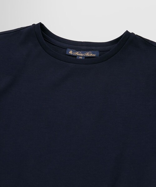 BROOKS BROTHERS(ブルックスブラザーズ)の「コットンスムース サイドスリット Tシャツ(Tシャツ/カットソー・レディース・ネイビー/ホワイト・MEDIUM/SMALL/X-SMALL/LARGE)」の7枚目の写真