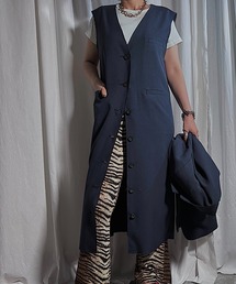 ベスト ジレ PROVOKE/プロヴォーク  student long vest ロングベスト レディース ベスト ジレ PROVOKE/プロヴォーク student long vest ロング