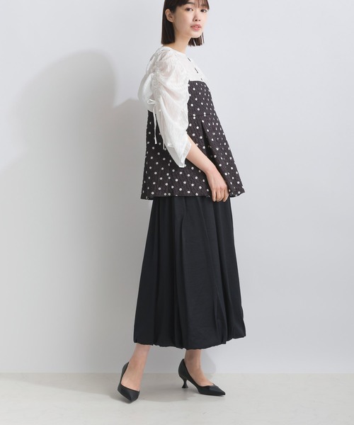 PICCIN（ピッチン）の「サッカードットキャミソール（キャミソール・レディース・ブラック/オフホワイト・M）」の7枚目の写真