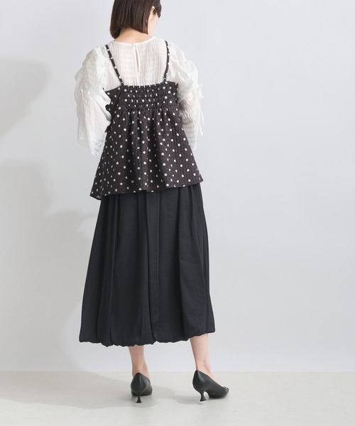 PICCIN（ピッチン）の「サッカードットキャミソール（キャミソール・レディース・ブラック/オフホワイト・M）」の8枚目の写真