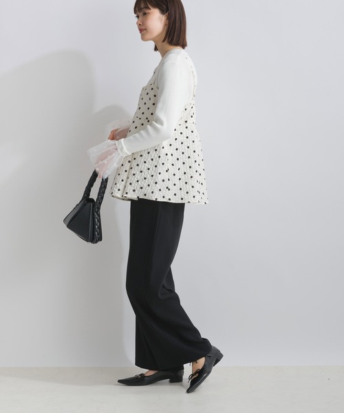 PICCIN（ピッチン）の「サッカードットキャミソール（キャミソール・レディース・ブラック/オフホワイト・M）」の14枚目の写真