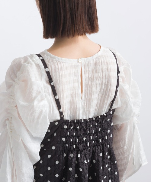 PICCIN（ピッチン）の「サッカードットキャミソール（キャミソール・レディース・ブラック/オフホワイト・M）」の17枚目の写真