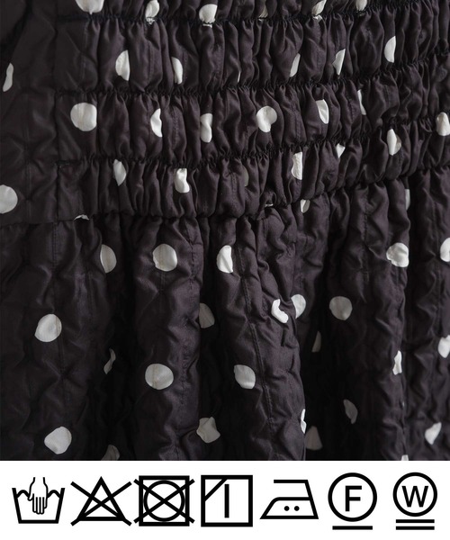 PICCIN（ピッチン）の「サッカードットキャミソール（キャミソール・レディース・ブラック/オフホワイト・M）」の22枚目の写真