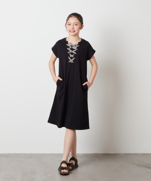 a.v.v（アーヴェヴェ）の「[17-23cm]リボン付きスポーツサンダル[WEB限定サイズ]（サンダル・キッズ・ダークインディゴブルー/カーキ/ブラック・17/18/19/20/21/22/23）」の12枚目の写真