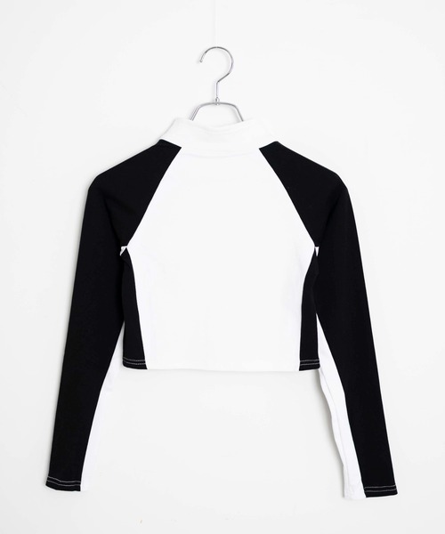 Figments(フィグメンツ)の「フロントZIPレーシングトップス(ブルゾン・レディース・ホワイト/ブラック・FREE)」の8枚目の写真