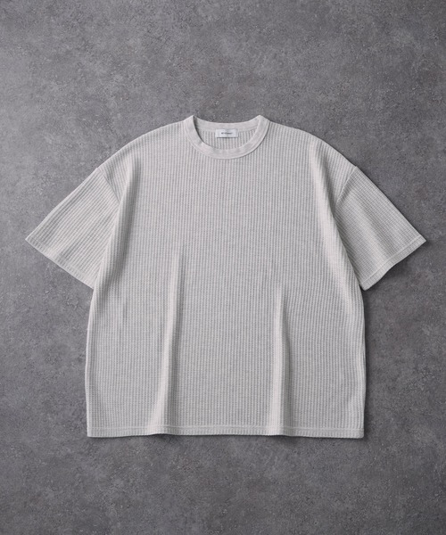 セール】リラックスルーズベーシックワッフルカットソー（T