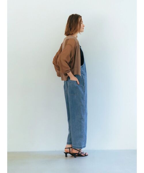 【セール】綿麻デニムサロペット（サロペット/オーバーオール）｜Editt by YECCA VECCA（エディットバイイェッカヴェッカ）