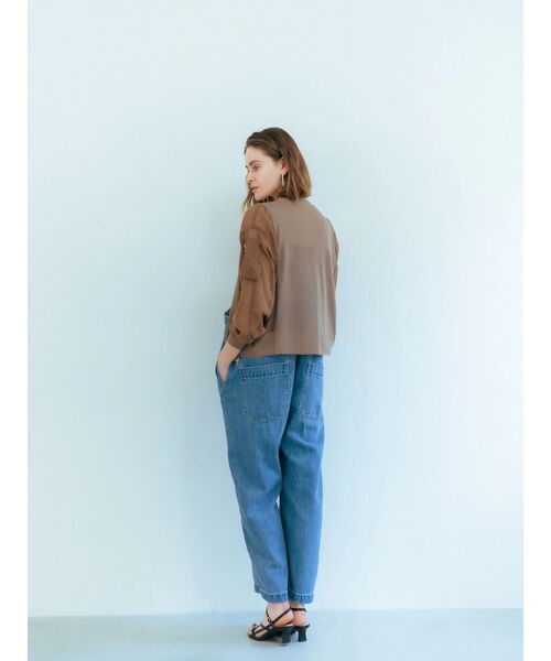 【セール】綿麻デニムサロペット（サロペット/オーバーオール）｜Editt by YECCA VECCA（エディットバイイェッカヴェッカ）