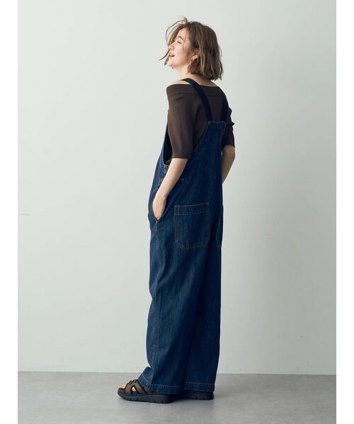 【セール】綿麻デニムサロペット（サロペット/オーバーオール）｜Editt by YECCA VECCA（エディットバイイェッカヴェッカ）