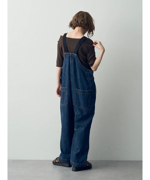 【セール】綿麻デニムサロペット（サロペット/オーバーオール）｜Editt by YECCA VECCA（エディットバイイェッカヴェッカ）