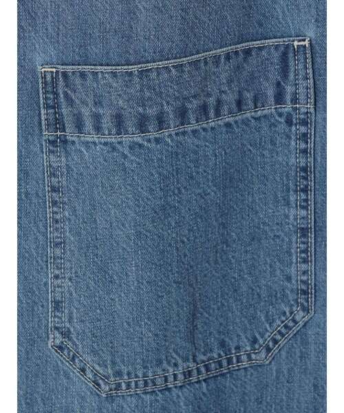 Editt by YECCA VECCA（エディットバイイェッカヴェッカ）の「綿麻デニムサロペット（サロペット/オーバーオール・レディース・ライトインディゴブルー/インディゴブルー・FREE）」の7枚目の写真